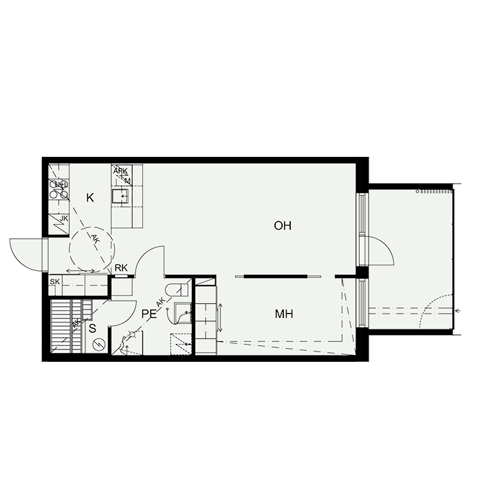 Kaksio 48,5m²